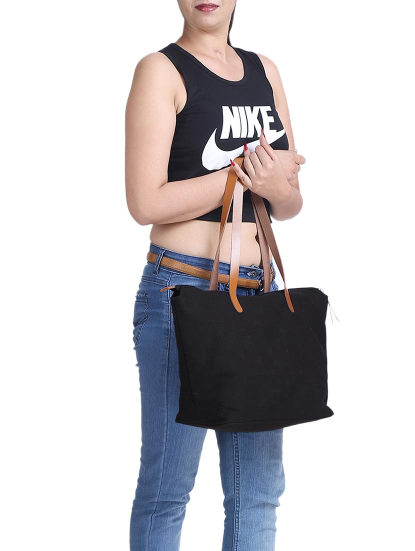 black canvas handbag - 15226865 - Standard Image - 4