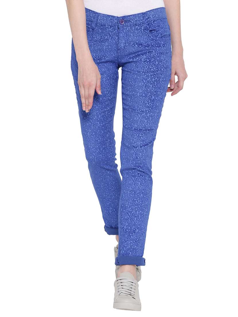 women's printed slim fit jeans