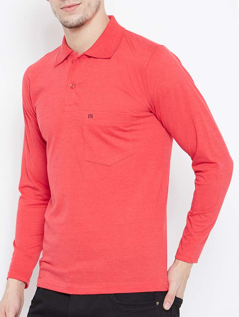 red cotton pocket t-shirt - 15230753 -  Standard Image - 1