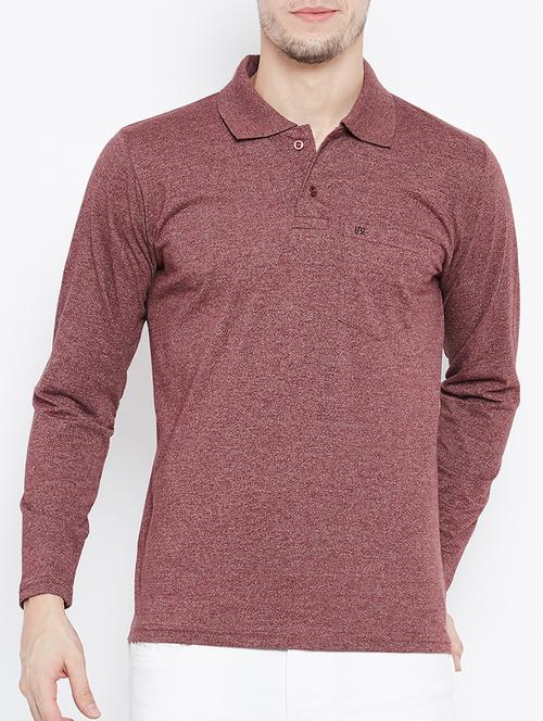 maroon cotton pocket t-shirt - 15230813 - Standard Image - 0