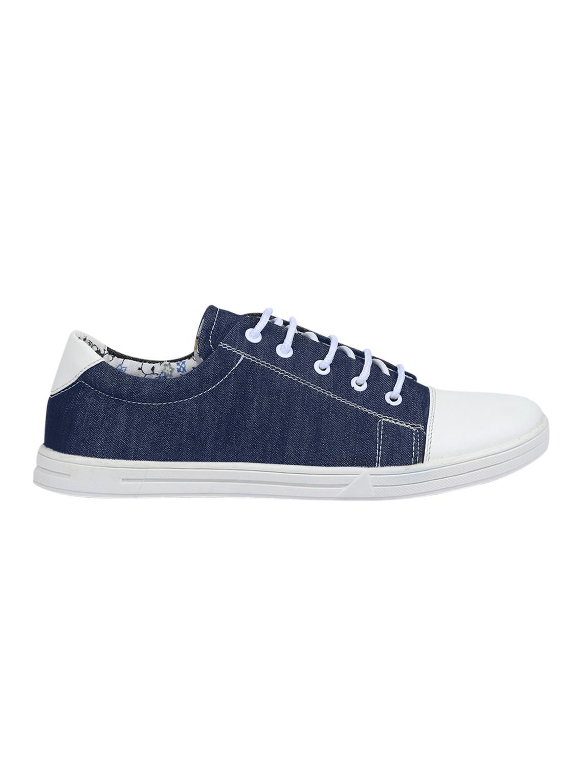 navy denim lace up sneaker - 15230902 - Standard Image - 1
