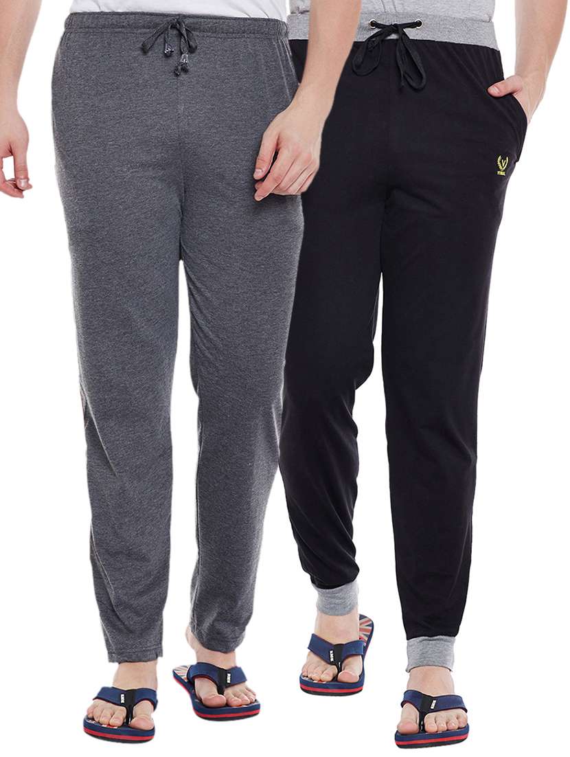 multi colored cotton  full length track pant