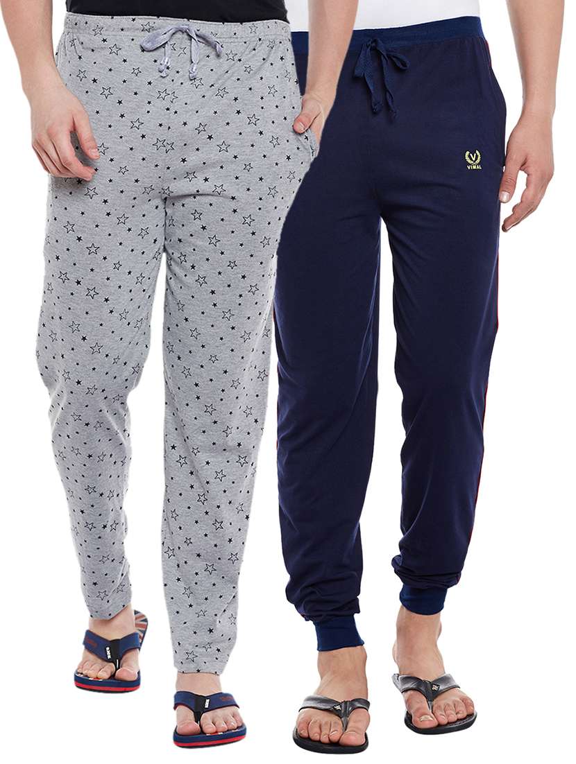 multi colored cotton  full length track pant