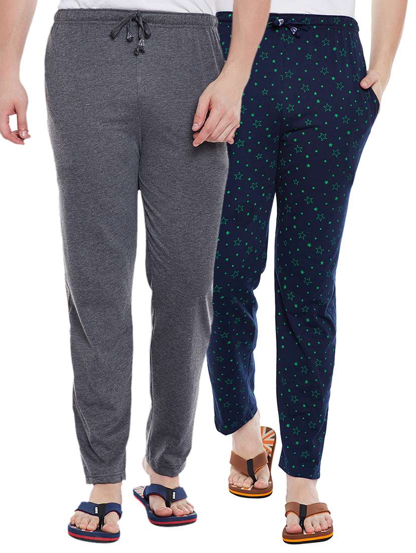 multi colored cotton  full length track pant