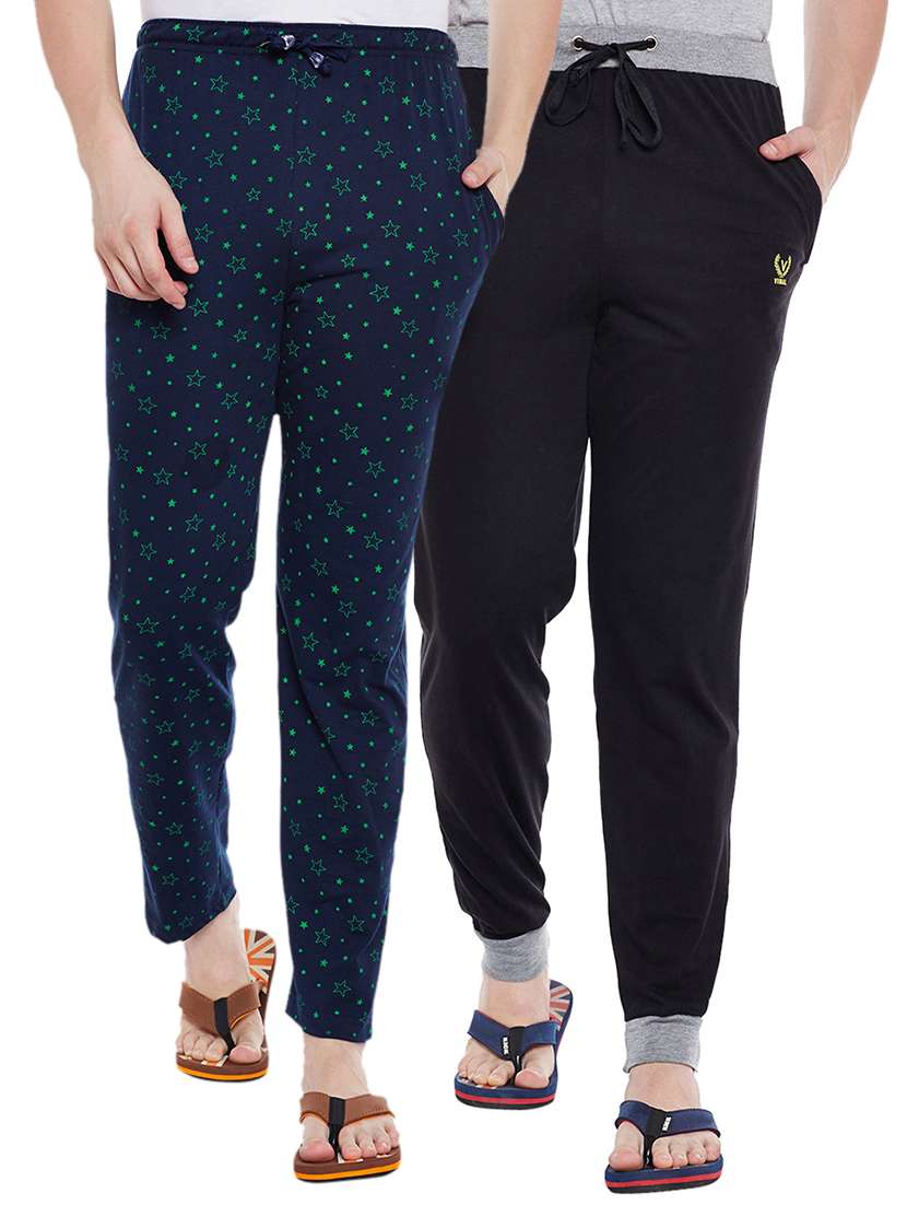 multi colored cotton  full length track pant