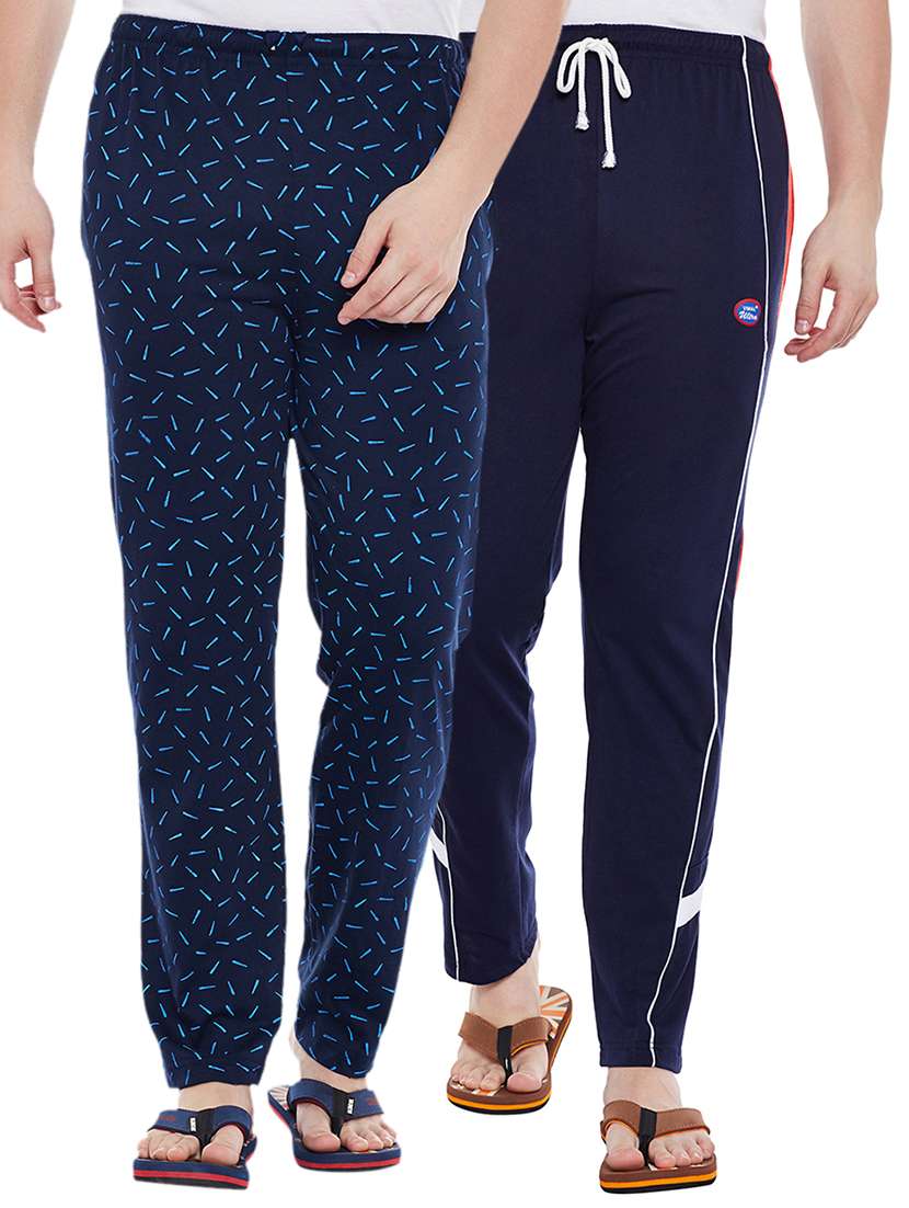 multi colored cotton  full length track pant