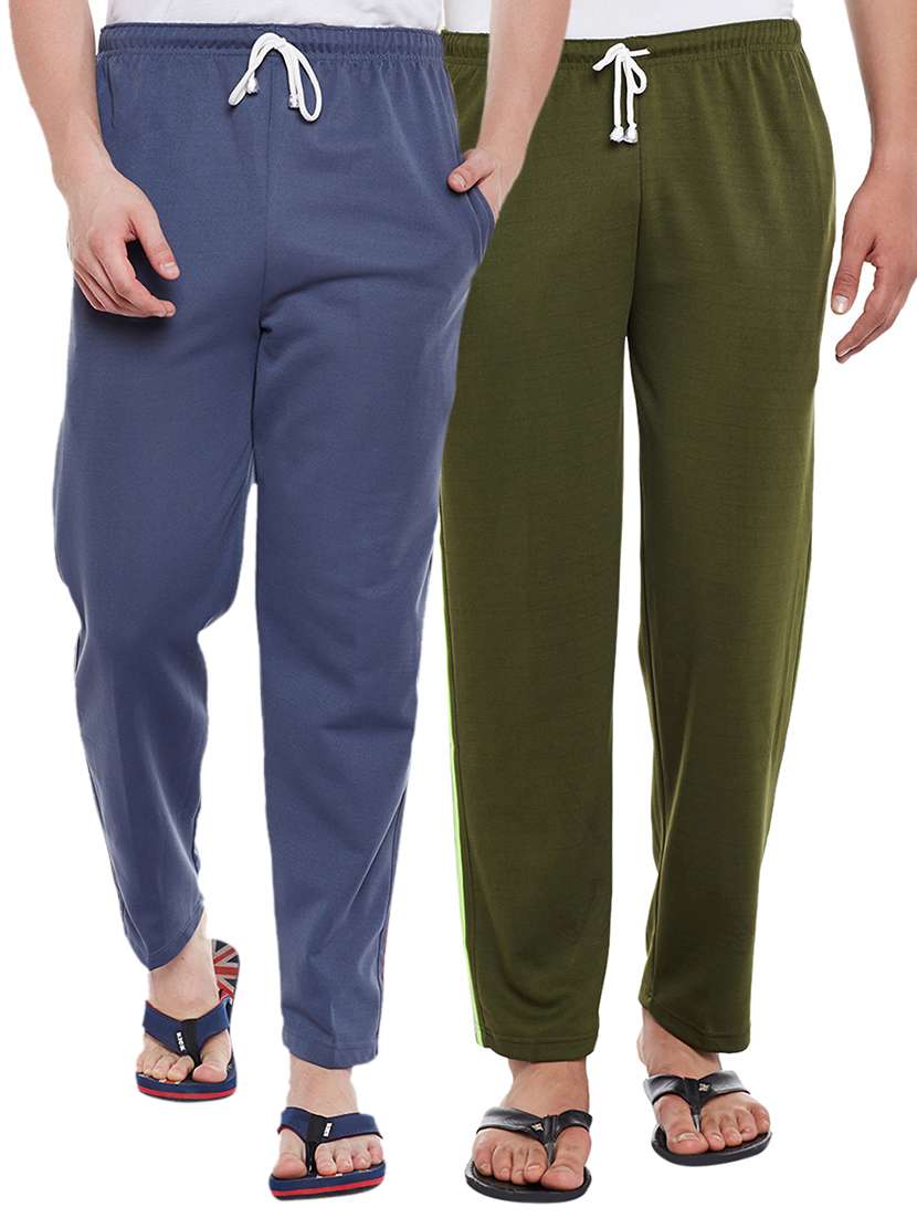 multi colored cotton  full length track pant