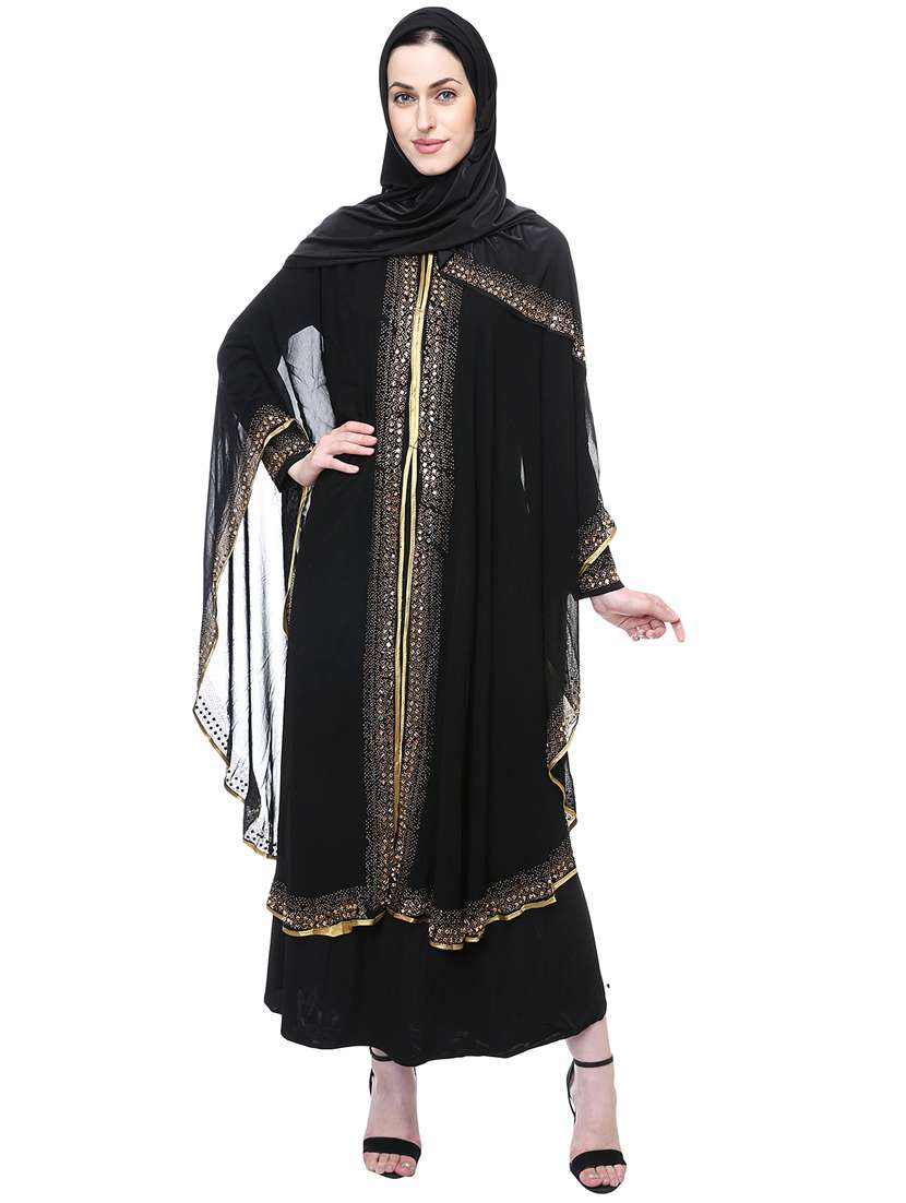 black viscose aline cloaks & abaya