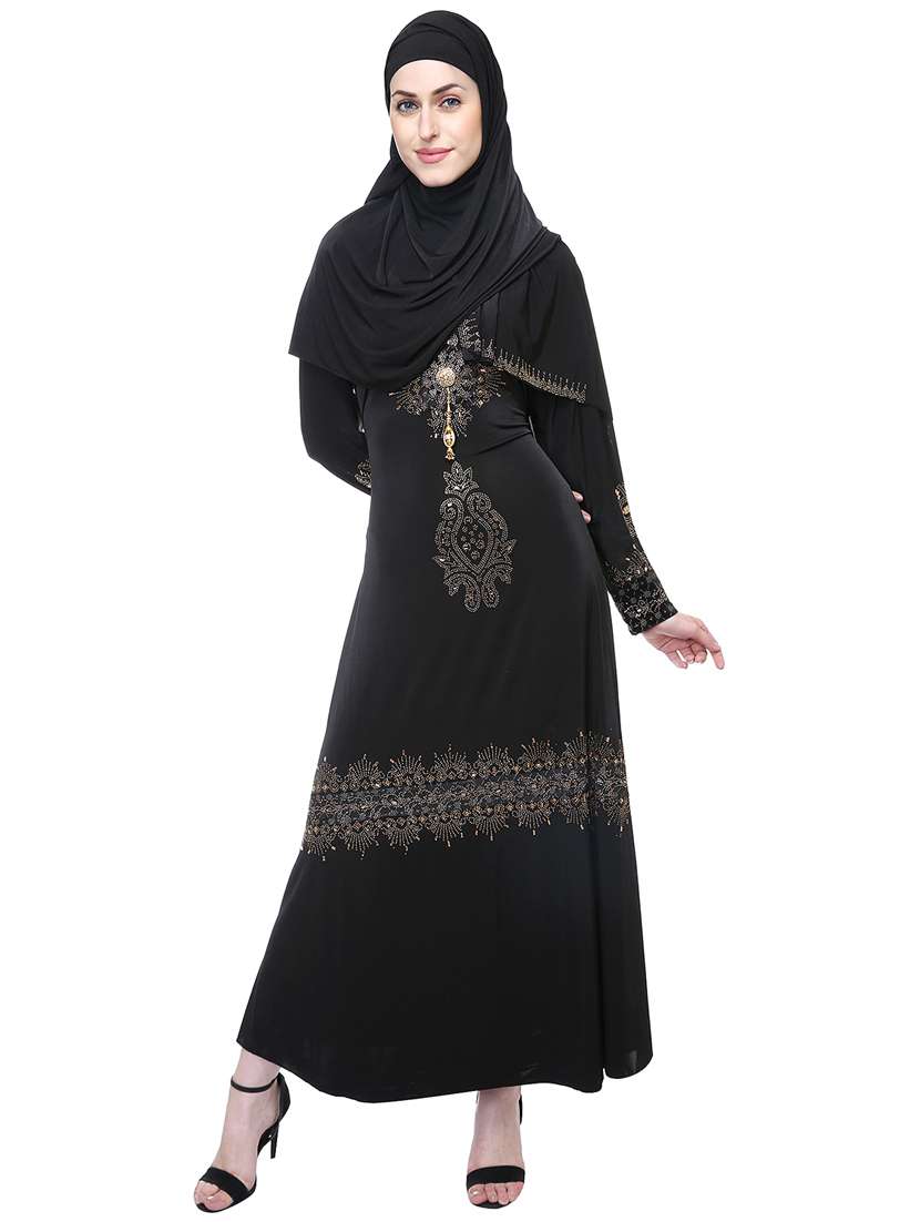black viscose aline cloaks & abaya