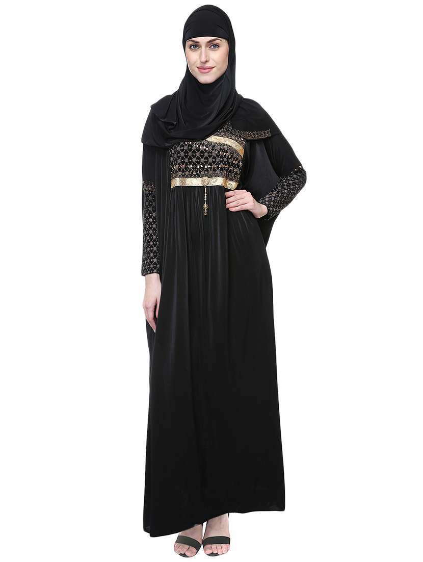 black viscose aline cloaks & abaya