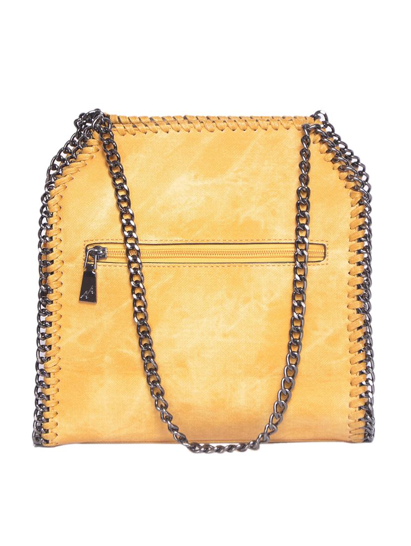 yellow leatherette (pu) handbag - 15233482 - Standard Image - 1