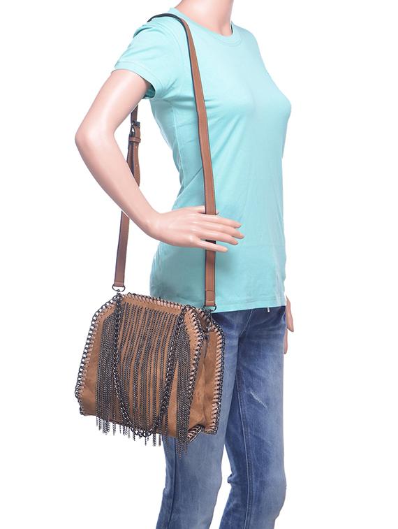 yellow leatherette (pu) handbag - 15233482 - Standard Image - 4