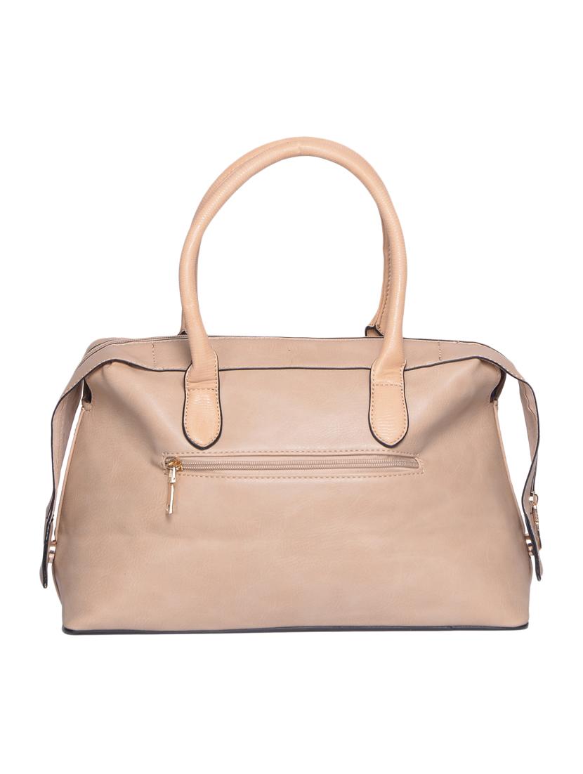beige leatherette (pu) handbag - 15233485 -  Standard Image - 1