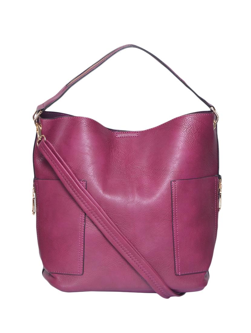 wine leatherette (pu) combo handbag - 15233487 - Standard Image - 1