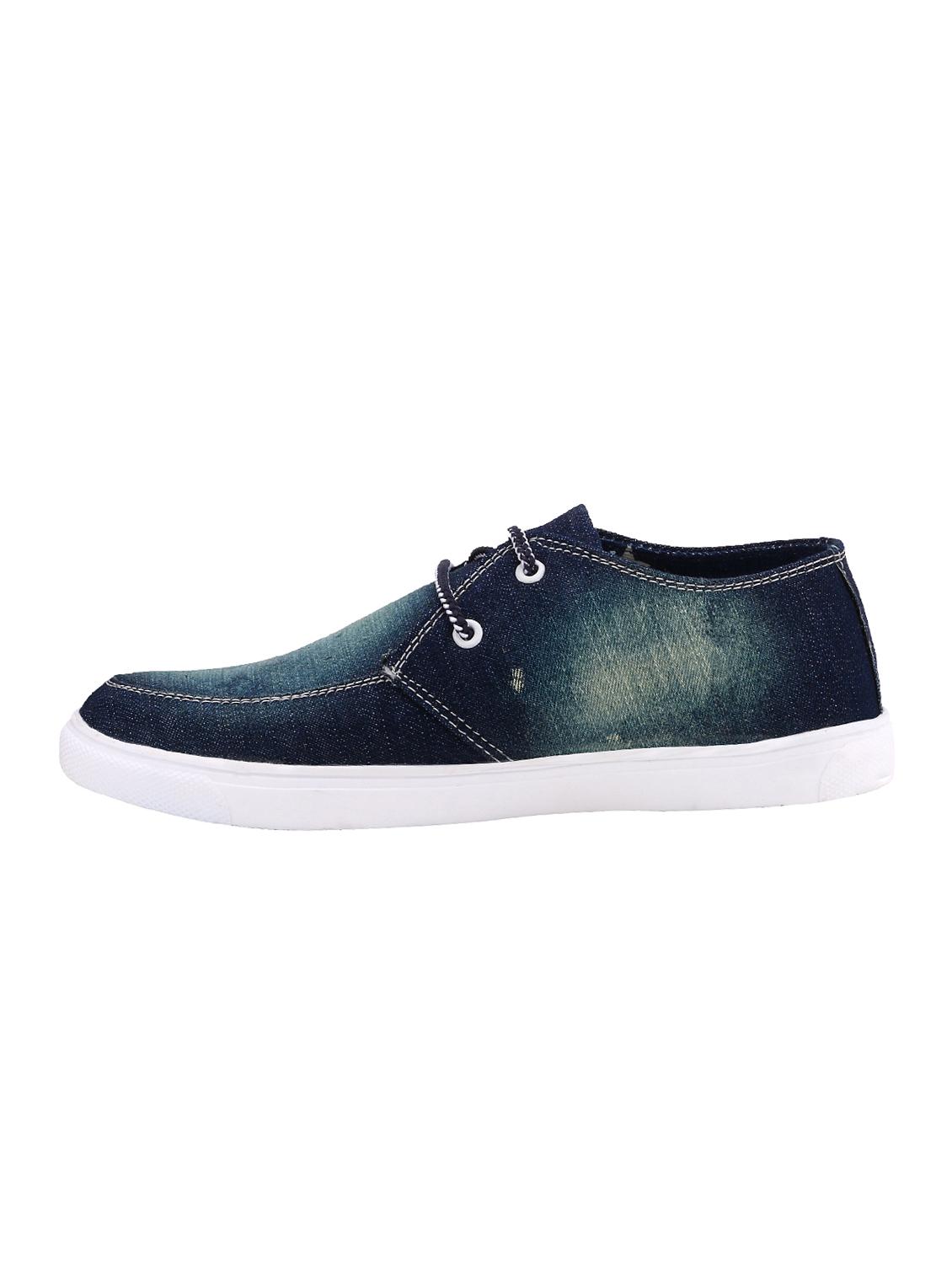 navy denim lace up sneaker - 15237796 - Standard Image - 1