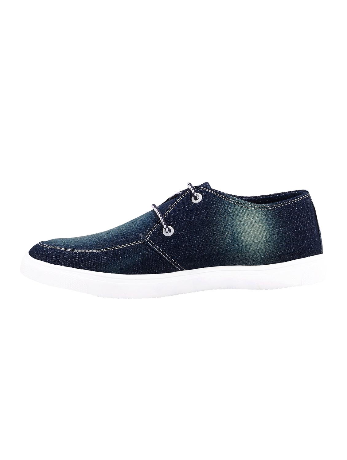 navy denim lace up sneaker - 15237870 -  Standard Image - 1