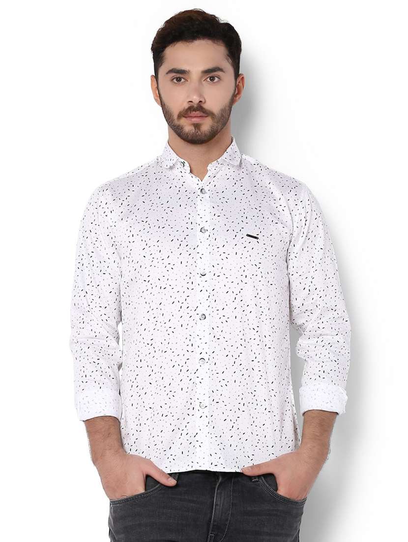 white cotton casual shirt