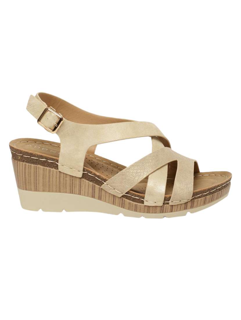 beige back strap wedge - 15242128 -  Standard Image - 1