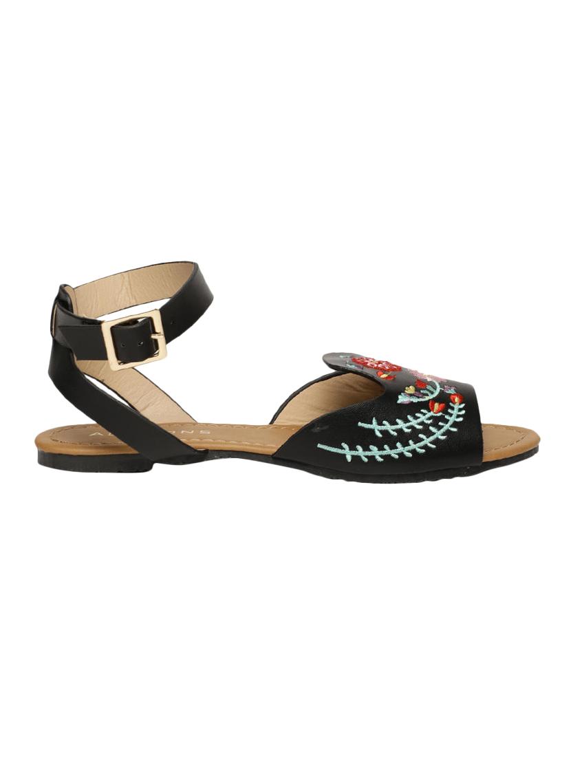 black ankle strap sandal - 15249470 - Standard Image - 1
