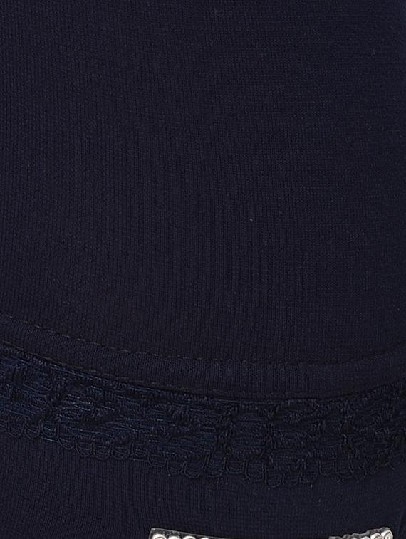 dark blue solid leggings capri - 15249766 - Standard Image - 4