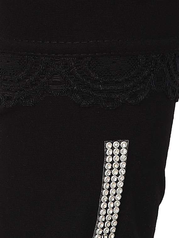 black solid leggings - 15249778 - Standard Image - 4