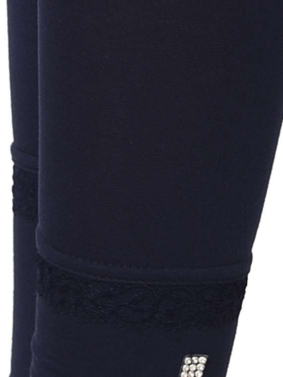 dark blue solid cotton leggings - 15249779 -  Standard Image - 4