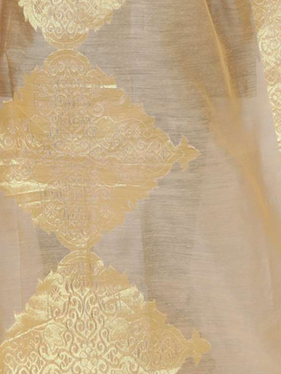 beige chanderi dupatta - 15251069 -  Standard Image - 1