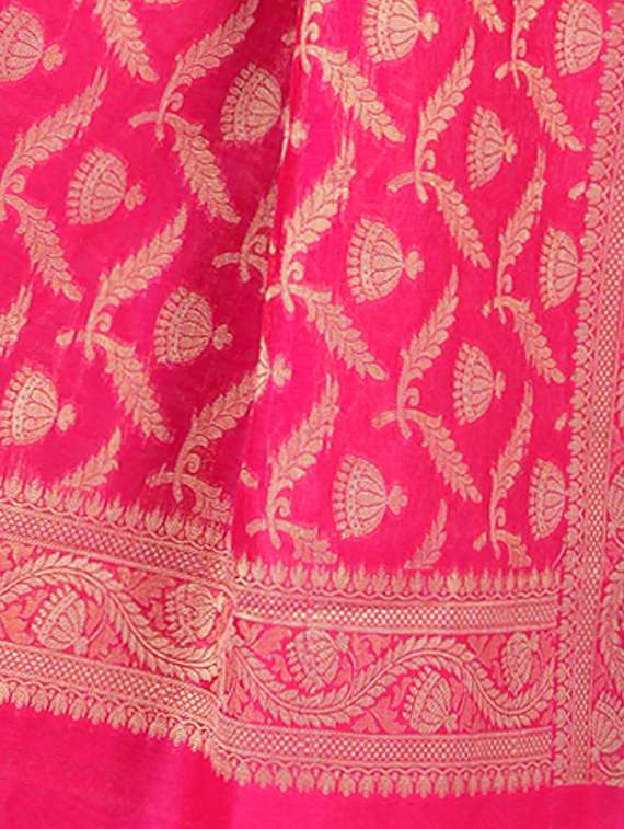 pink chanderi dupatta - 15251250 -  Standard Image - 1