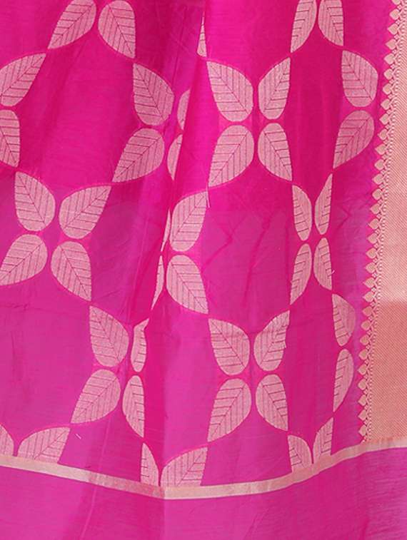 pink chanderi dupatta - 15251254 -  Standard Image - 1