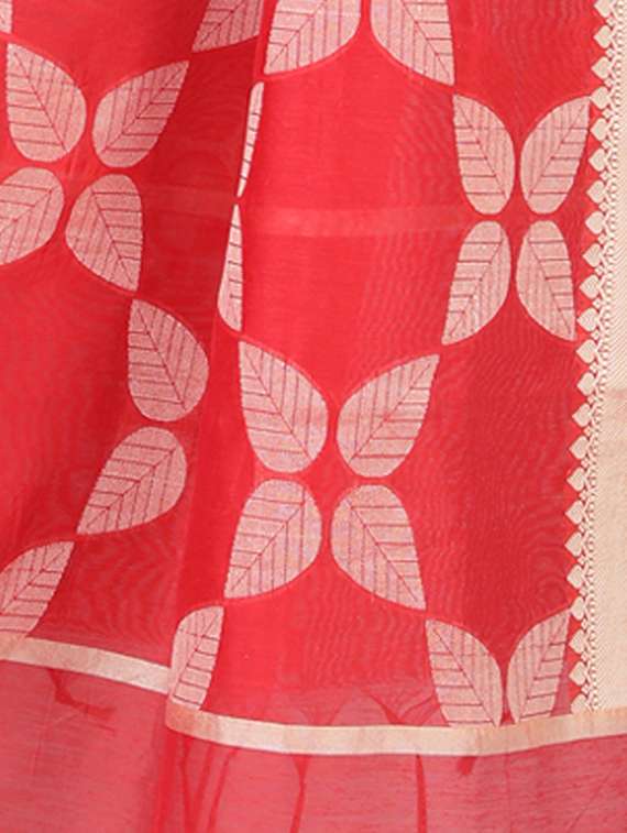red chanderi dupatta - 15251256 -  Standard Image - 1