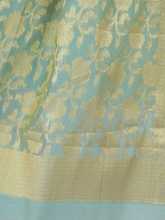blue chanderi dupatta - 15251262 - Standard Image - 1
