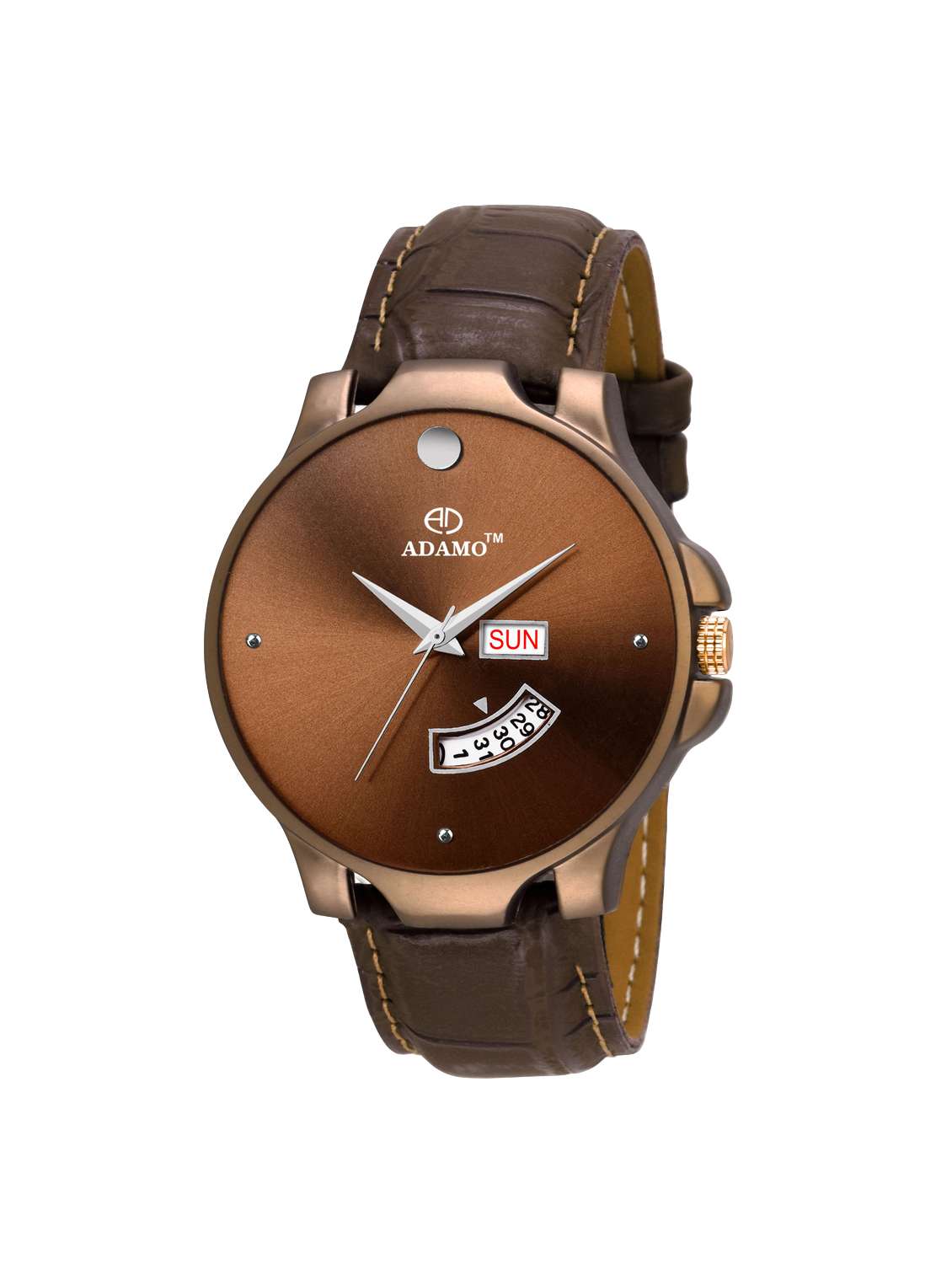 adamo legacy (day & date) men's wrist watch a824br04