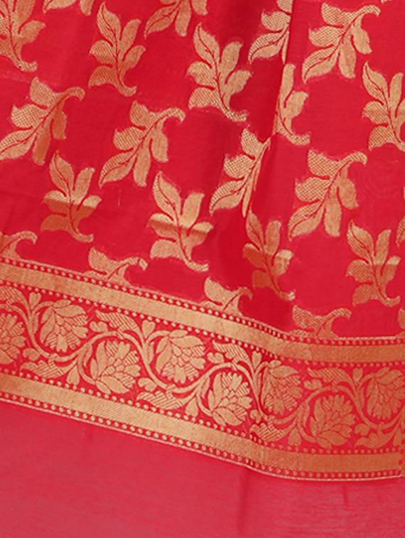 red chanderi dupatta - 15252560 -  Standard Image - 1
