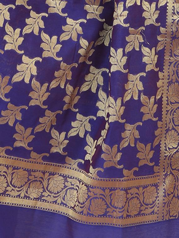 blue banarasi dupatta - 15252563 -  Standard Image - 1