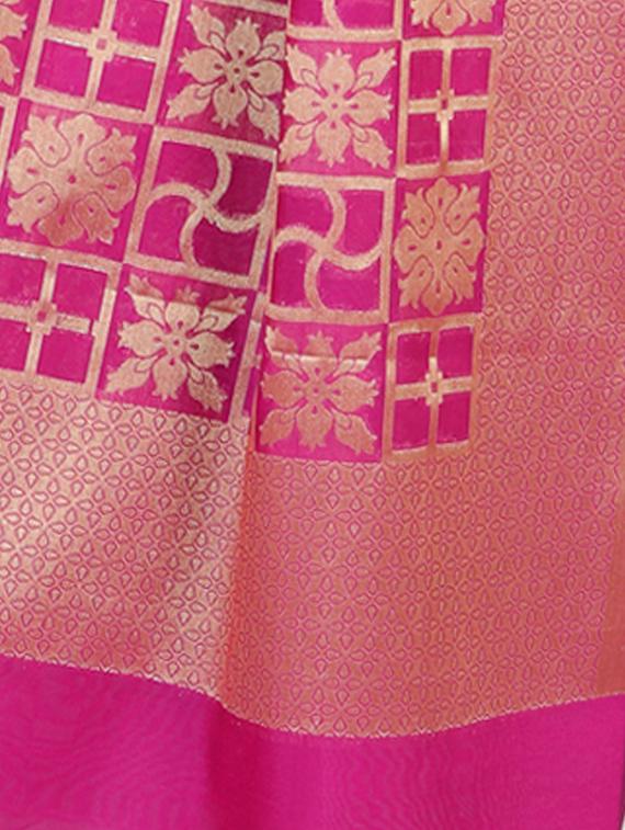 pink banarasi dupatta - 15252565 - Standard Image - 1