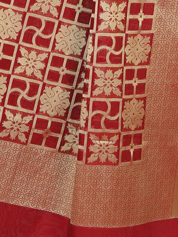 red banarasi dupatta - 15252567 - Standard Image - 1