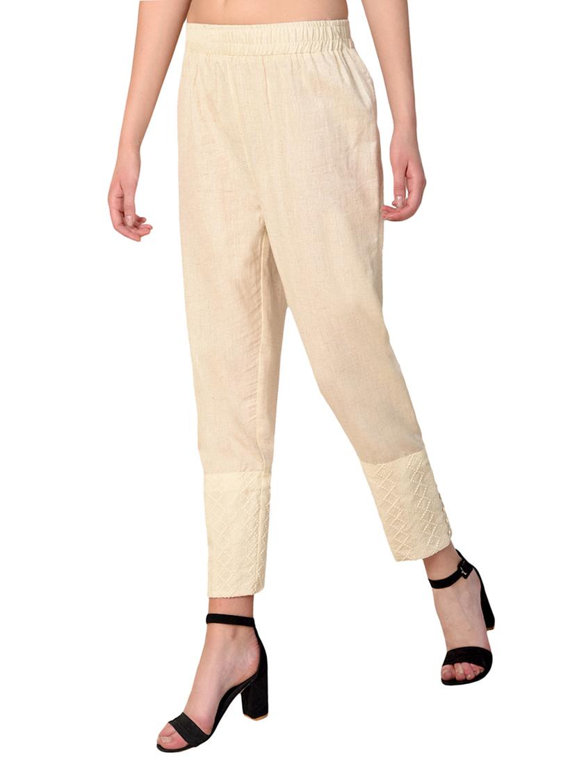 solid cotton tapered pant - 15254130 - Standard Image - 1