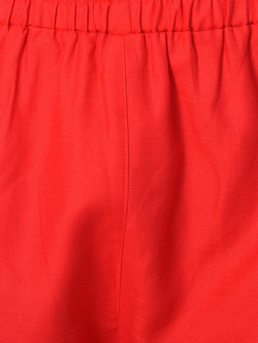 red cotton tapered pant - 15254131 - Standard Image - 4