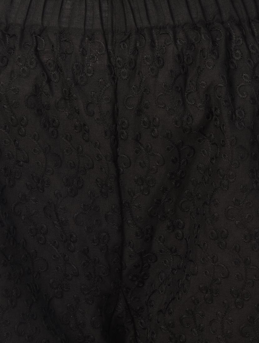 black cotton straight palazzo - 15254191 - Standard Image - 4