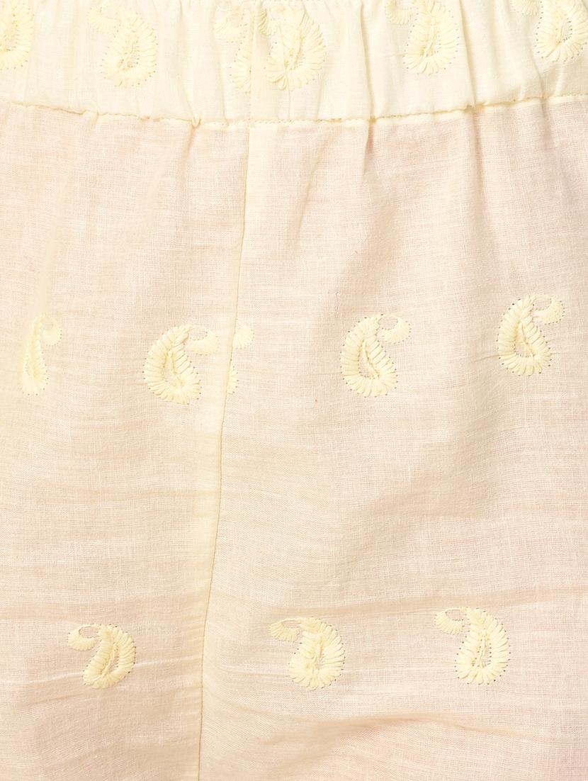flat front embroidered trouser - 15254229 - Standard Image - 4