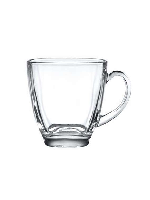 set of 4 double wall crystal clear glass tea mugs 195 ml