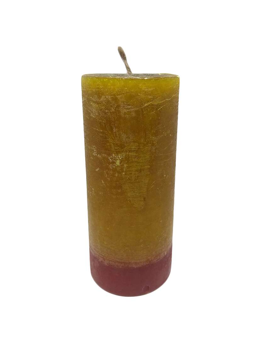 green pillar candle