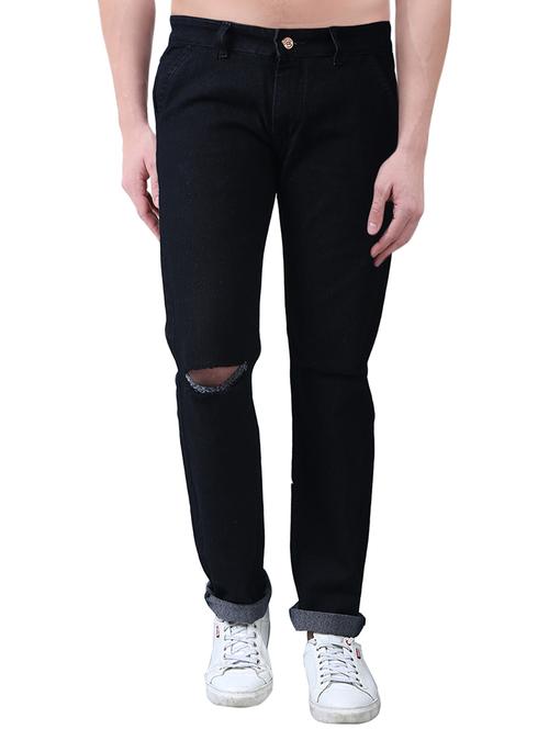 mens slim fit slash knee jeans - 15258267 - Standard Image - 0