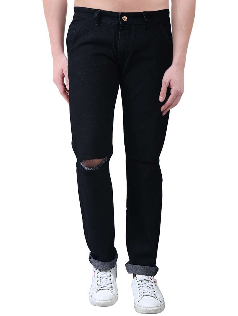 mens slim fit slash knee jeans - 15258267 - Zoom Image - 0