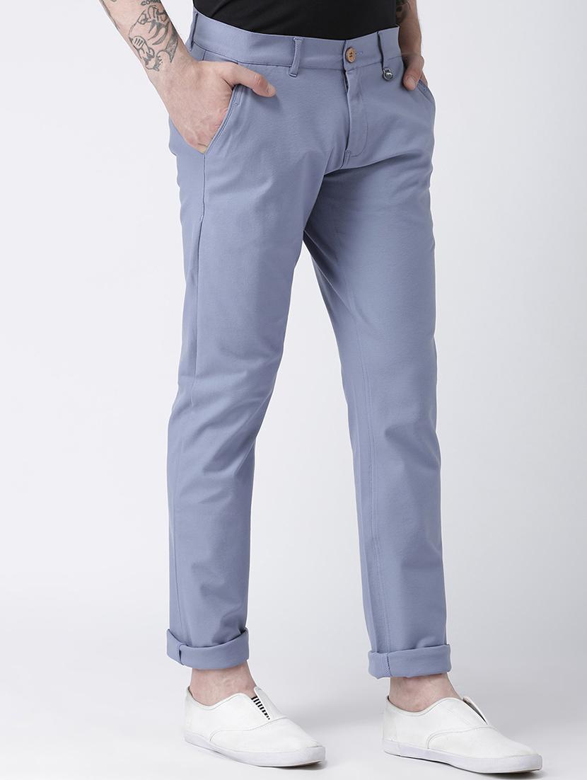 blue cotton chinos - 15258488 - Standard Image - 1
