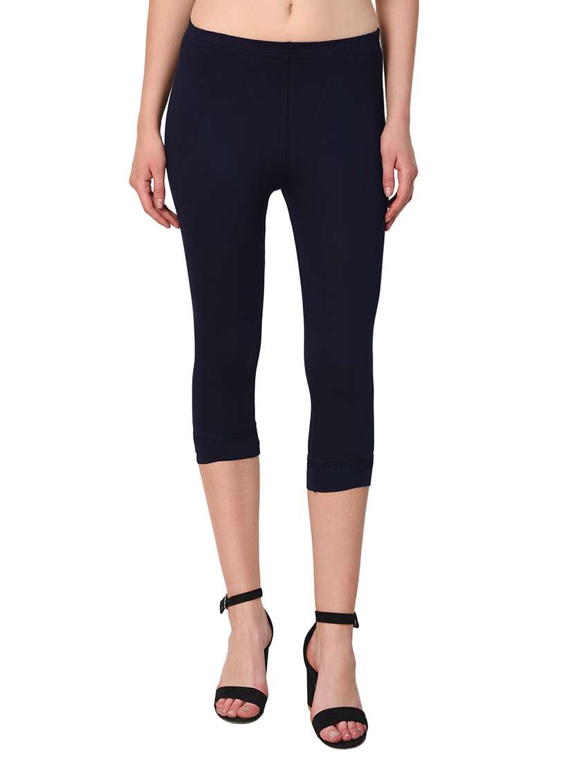 set of 2 multicolored solid leggings capri - 15258705 -  Standard Image - 1
