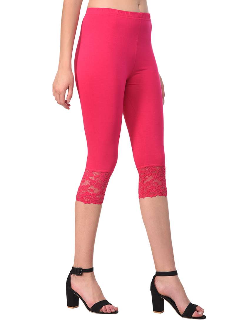 set of 2 multicolored solid leggings capri - 15258713 - Standard Image - 6
