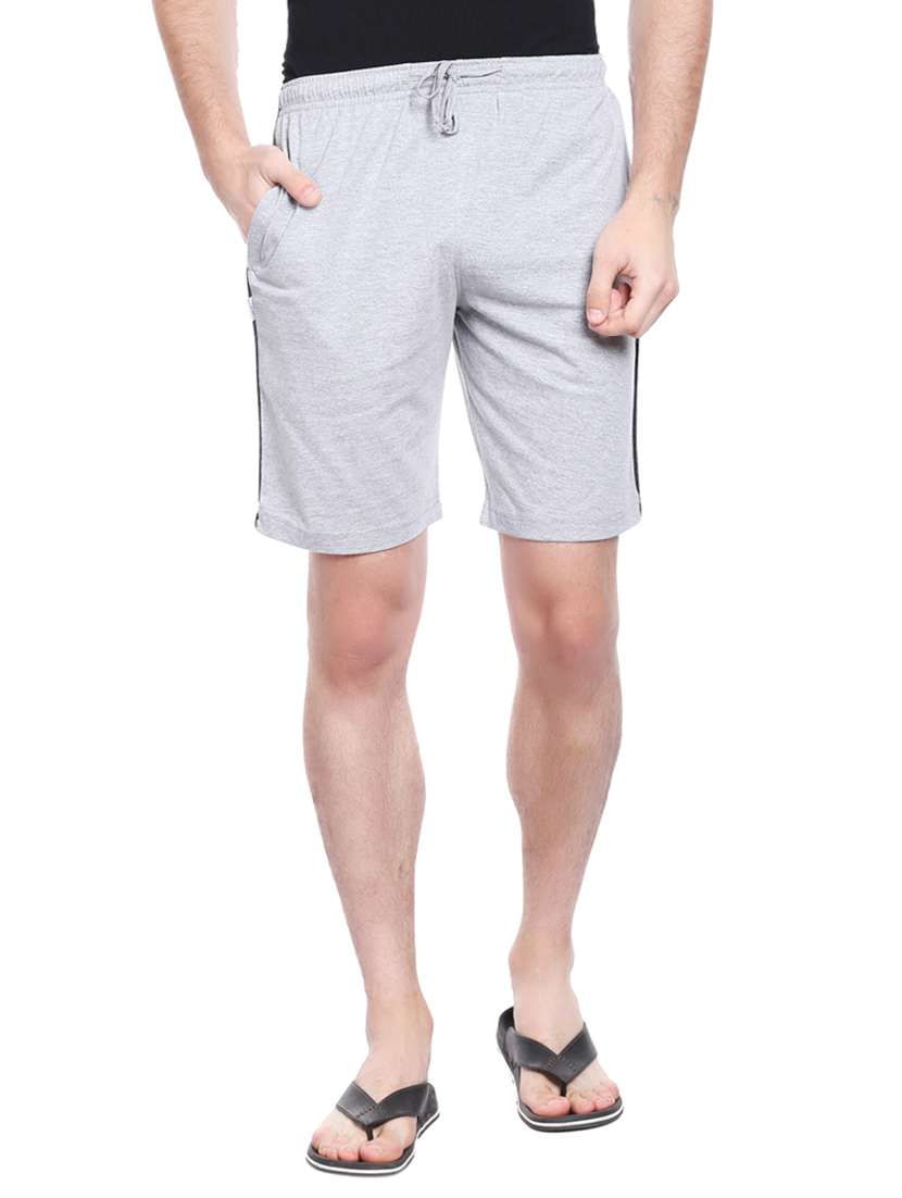 grey cotton shorts