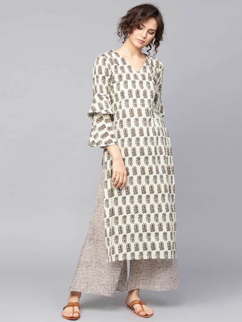 printed kurta palazzo set