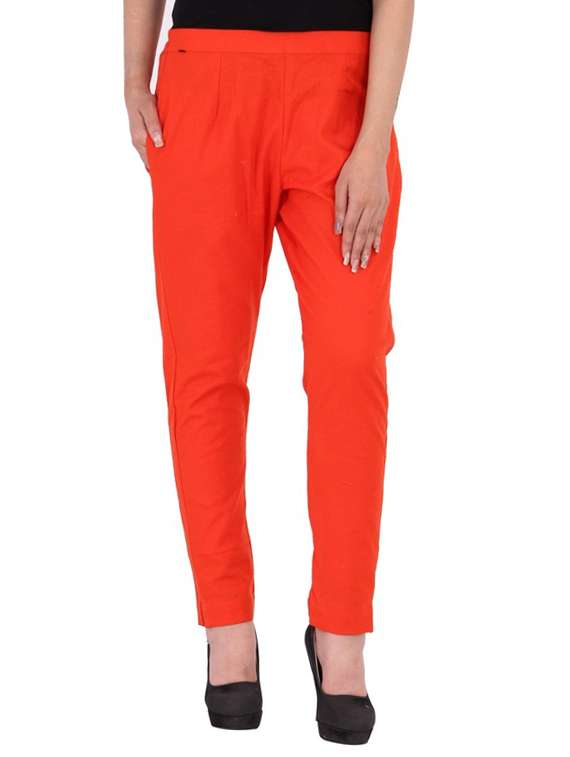 orange cotton trouser
